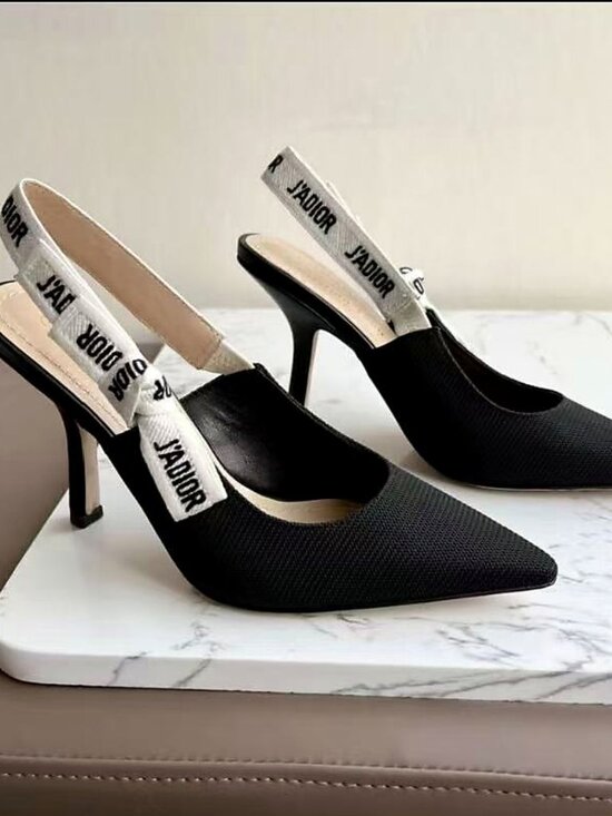 Dior​​​​​ Shoes - Dior Canvas Slingback Pointed Heels